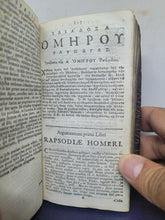 Load image into Gallery viewer, Homeri Opera Quae Exstant Omnia, Graece et Latine. Graeca ad principem H. Stephani....praesertim totius Odysseae nova plane versio videri poss-Curante Jo. Henr. Lederlino & post eum Stephano Berglero, 1707. With an Ortelian Map of Odysseus’ Travels