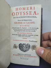 Load image into Gallery viewer, Homeri Opera Quae Exstant Omnia, Graece et Latine. Graeca ad principem H. Stephani....praesertim totius Odysseae nova plane versio videri poss-Curante Jo. Henr. Lederlino & post eum Stephano Berglero, 1707. With an Ortelian Map of Odysseus’ Travels