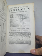 Load image into Gallery viewer, Publii Terentii Comoediae sex, post optimas editiones emendatae Accedunt, Aelii Donati commentarius integer. Cum selectis Guieti & variorum notis, multo auctioribus, quam antehac. Indices, tertia fere parte locupletiores, 1669