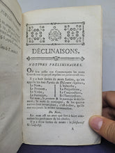 Load image into Gallery viewer, Principes de la Langue Latine, distribués selon leur ordre naturel, 1782. Bound in 18th Century Manuscript Waste