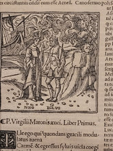Load image into Gallery viewer, P.M.V. Omnia Opera diligenti castigatione exculta, aptissimisque ornata figuris, commentantibus Servio, Donato, Probo, Domitio, Landino, Antonioque Mancinello viris clarissimis, 1514. Extremely Scarce and Illustrated Virgil