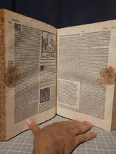 Load image into Gallery viewer, P.M.V. Omnia Opera diligenti castigatione exculta, aptissimisque ornata figuris, commentantibus Servio, Donato, Probo, Domitio, Landino, Antonioque Mancinello viris clarissimis, 1514. Extremely Scarce and Illustrated Virgil