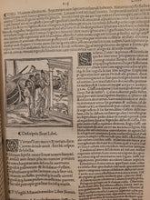 Load image into Gallery viewer, P.M.V. Omnia Opera diligenti castigatione exculta, aptissimisque ornata figuris, commentantibus Servio, Donato, Probo, Domitio, Landino, Antonioque Mancinello viris clarissimis, 1514. Extremely Scarce and Illustrated Virgil