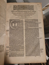 Load image into Gallery viewer, Actes and Monuments of Matters Most Speciall and Memorable, Happening in the Church, with an Universall History of the Same, 1596-97. The Fifth Edition of Foxe’s Great Book of Martyrs