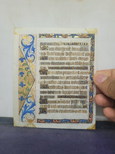 Load image into Gallery viewer, Leaf From an Illuminated Book of Hours with a Historiated Initial, Northern France, Circa 1470. Illuminated Manuscript on Vellum. Psalms 122-123, with a Large Border