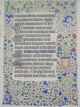 Load image into Gallery viewer, Leaf From an Extravagantly Illuminated Book of Hours, Paris, Circa 1440-1460. Folio 88 from the Penitential Psalms, including Psalm 6. Masterfully Illuminated Manuscript by Jean Hancelin and the Master of Saint Stephen