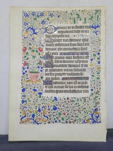 Load image into Gallery viewer, Leaf From an Extravagantly Illuminated Book of Hours, Paris, Circa 1440-1460. Folio 88 from the Penitential Psalms, including Psalm 6. Masterfully Illuminated Manuscript by Jean Hancelin and the Master of Saint Stephen