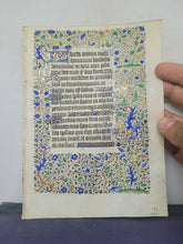 Load image into Gallery viewer, Leaf From an Extravagantly Illuminated Book of Hours, Paris, Circa 1440-1460. Folio 81 from the Hours of the Virgin. Masterfully Illuminated Manuscript by Jean Hancelin and the Master of Saint Stephen