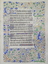 Load image into Gallery viewer, Leaf From an Extravagantly Illuminated Book of Hours, Paris, Circa 1440-1460. Folio 81 from the Hours of the Virgin. Masterfully Illuminated Manuscript by Jean Hancelin and the Master of Saint Stephen