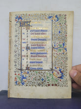 Load image into Gallery viewer, Book of Hours Calendar, Use of Paris, Circa 1450. Extravagantly Illuminated Manuscript on Vellum from France, By the Circle of the Master of Jean Rolin II, With Full Borders
