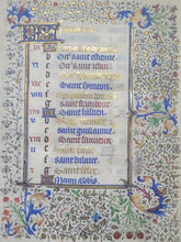 Load image into Gallery viewer, Book of Hours Calendar, Use of Paris, Circa 1450. Extravagantly Illuminated Manuscript on Vellum from France, By the Circle of the Master of Jean Rolin II, With Full Borders