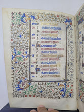 Load image into Gallery viewer, Book of Hours Calendar, Use of Paris, Circa 1450. Extravagantly Illuminated Manuscript on Vellum from France, By the Circle of the Master of Jean Rolin II, With Full Borders
