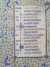 Load image into Gallery viewer, Book of Hours Calendar, Use of Paris, Circa 1450. Extravagantly Illuminated Manuscript on Vellum from France, By the Circle of the Master of Jean Rolin II, With Full Borders