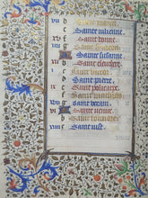 Load image into Gallery viewer, Book of Hours Calendar, Use of Paris, Circa 1450. Extravagantly Illuminated Manuscript on Vellum from France, By the Circle of the Master of Jean Rolin II, With Full Borders