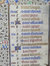 Load image into Gallery viewer, Book of Hours Calendar, Use of Paris, Circa 1450. Extravagantly Illuminated Manuscript on Vellum from France, By the Circle of the Master of Jean Rolin II, With Full Borders