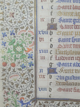 Load image into Gallery viewer, Book of Hours Calendar, Use of Paris, Circa 1450. Extravagantly Illuminated Manuscript on Vellum from France, By the Circle of the Master of Jean Rolin II, With Full Borders