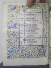 Load image into Gallery viewer, Book of Hours Calendar, Use of Paris, Circa 1450. Extravagantly Illuminated Manuscript on Vellum from France, By the Circle of the Master of Jean Rolin II, With Full Borders