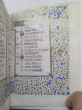 Load image into Gallery viewer, Book of Hours Calendar, Use of Paris, Circa 1450. Extravagantly Illuminated Manuscript on Vellum from France, By the Circle of the Master of Jean Rolin II, With Full Borders