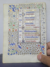 Load image into Gallery viewer, Book of Hours Calendar, Use of Paris, Circa 1450. Extravagantly Illuminated Manuscript on Vellum from France, By the Circle of the Master of Jean Rolin II, With Full Borders