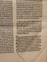 Load image into Gallery viewer, Opuscula, 1489. The Collected Short Works of Saint Augustine, Including his Famed Confessions and Meditations, all Rubricated, and Heavily Annotated Throughout