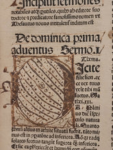 Load image into Gallery viewer, Sermones Thesauri Novi de Tempore, 1484. With a Beautiful, Ornate, Initial
