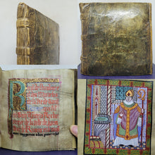 Load image into Gallery viewer, Récit de l'histoire et des Miracles de la Vie de Saint Nizier. The Story of the History and Miracles of the Life of Saint Nizier. Modern Illuminated Manuscript, 19th Century