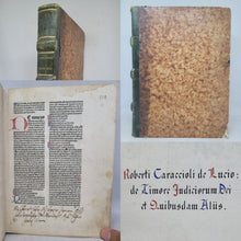 Load image into Gallery viewer, Robertus Caracciolus Opera 1479. Containing Sermones quadragesimales de poenitentia, Sermones de adventu, Sermones de timore divinorum iudiciorum, and much more. Two of Three Complete Works