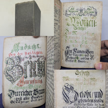 Load image into Gallery viewer, Morgen Gebether. German Manuscript Book of Prayer, 1782. Tremendous and Well Detailed Initials of Varying Hues