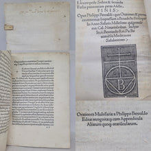 Load image into Gallery viewer, Orationes Multifarie a Philippo Beroaldo editae recogniteque cum appendicula aliarum quoque oratiuncularum, 1500. Extremely Scarce, With No Other Copies Recorded at Auction