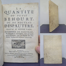 Load image into Gallery viewer, La Quantite du Petit Behourt, ou du Nouveau Despautere. Troisieme et Derniere Partie. Augmentée de Nouveau, & Expliquée, 1702. Third Part of Three of this Latin Grammar Text. Bound in 18th Century Manuscript Waste