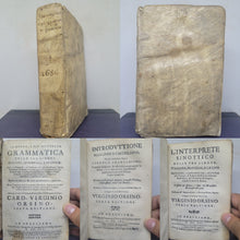 Load image into Gallery viewer, La Nuova e Piu Accurata Grammatica; Bound With; Grammatica succinta; Bound With; Introduttione alla lingua castigliana, 1656. Sammelband Third Edition of Lonchamps’ Grammatical Works