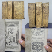 Load image into Gallery viewer, M. Tullii Ciceronis Orationum, 1672. In Three Volumes