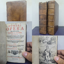 Load image into Gallery viewer, Homeri Opera Quae Exstant Omnia, Graece et Latine. Graeca ad principem H. Stephani....praesertim totius Odysseae nova plane versio videri poss-Curante Jo. Henr. Lederlino & post eum Stephano Berglero, 1707. With an Ortelian Map of Odysseus’ Travels