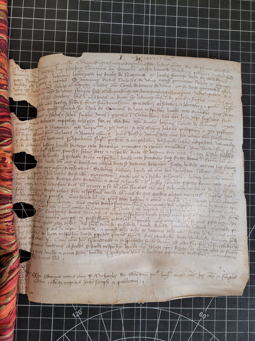 Medieval Charter. Manuscript on Parchment, January 7 1442. No 20