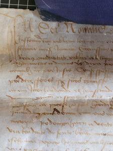Medieval Charter. Manuscript on Parchment, 1497