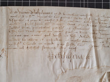 Load image into Gallery viewer, Medieval Charter concerning Jacques de Villedon. Manuscript on Parchment, February 7 1479