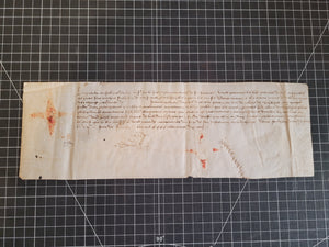 Medieval Charter concerning Jacques de Villedon. Manuscript on Parchment, January 25 1479