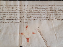Load image into Gallery viewer, Medieval Charter concerning Jacques de Villedon. Manuscript on Parchment, January 25 1479