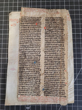 Load image into Gallery viewer, Two Leaves from Thomas Aquinas’ Summa Contra Gentiles, 14th Century