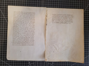 Two Leaves from Cicero’s De Finibus Bonorum et Malorum, and Somnium Scipionis, Circa 1460-1470