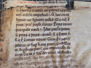 Manuscript Fragment from the Selected Writing of Saint Augustine, 12th Century