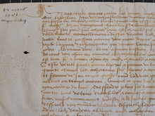 Load image into Gallery viewer, Medieval Charter. Manuscript on Parchment, October 1481