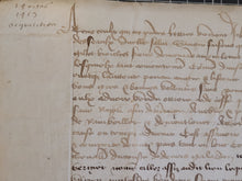 Load image into Gallery viewer, Medieval Charter. Manuscript on Parchment, October 14 1413