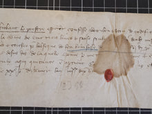 Load image into Gallery viewer, Medieval Quittance of the 100 Years War for Lord Godefroy Le Fèvre, Custodian of the Coffers of Duke Louis I of Orléans. Manuscript on Parchment, January 20 1398. From the Archives of the Order of Malta, or Knights Hospitallers