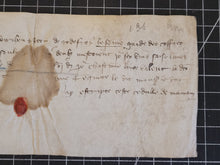 Load image into Gallery viewer, Medieval Quittance of the 100 Years War for Lord Godefroy Le Fèvre, Custodian of the Coffers of Duke Louis I of Orléans. Manuscript on Parchment, January 20 1398. From the Archives of the Order of Malta, or Knights Hospitallers