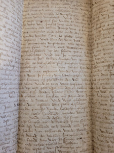 Medieval Charter. Manuscript on Parchment, 15th Century. 43-Line Format
