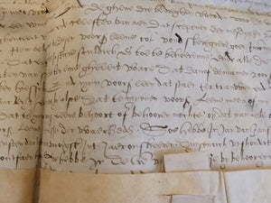Renaissance Charter. Manuscript on Parchment, 16th Century