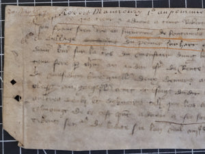 Medieval Charter of the 100 Years War. Manuscript on Parchment, May 20th 1407