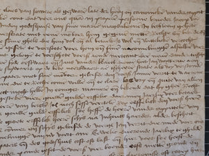 Medieval Charter. Manuscript on Parchment, 15th Century. 25-Line Format