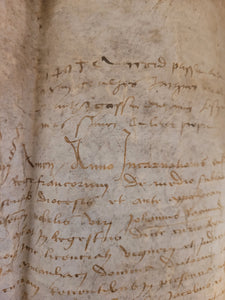 Medieval Charter. Manuscript on Parchment, 1498